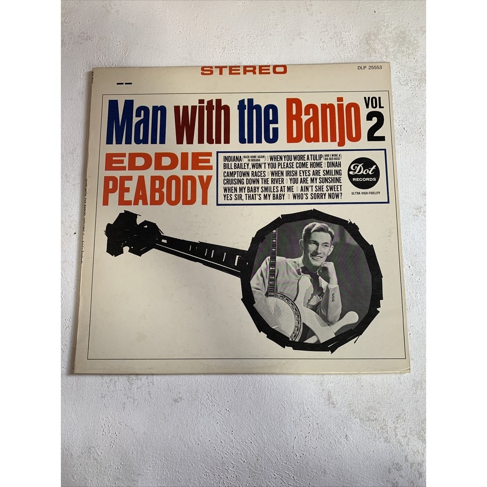 Eddie Peabody Man With The Banjo, Vol. 2 33 RPM LP Record Dot Records 1963 VG+